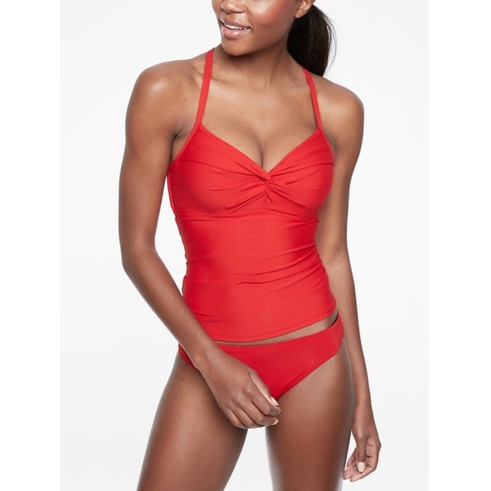 NWT Athleta Twist Up Tankini Top Radiant Red
